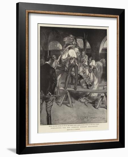 Rehearsing for the Diamond Jubilee Procession-Frederick Henry Townsend-Framed Giclee Print