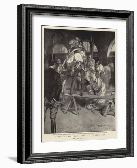 Rehearsing for the Diamond Jubilee Procession-Frederick Henry Townsend-Framed Giclee Print