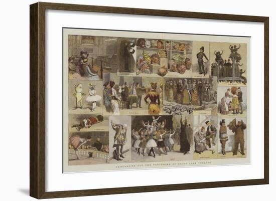 Rehearsing for the Pantomime at Drury Lane Theatre-Adrien Emmanuel Marie-Framed Giclee Print
