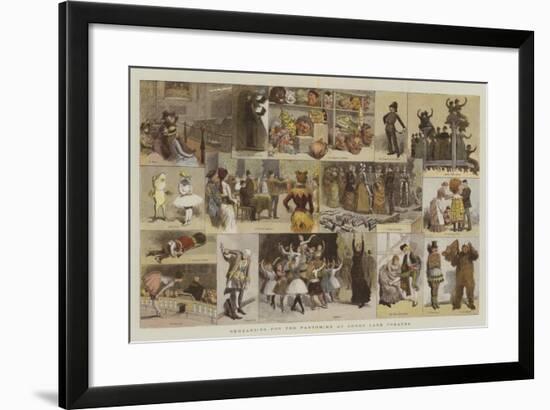 Rehearsing for the Pantomime at Drury Lane Theatre-Adrien Emmanuel Marie-Framed Giclee Print