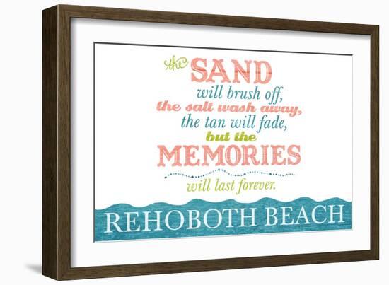 Rehoboth Beach, Delaware - Beach Memories Last Forever-Lantern Press-Framed Art Print