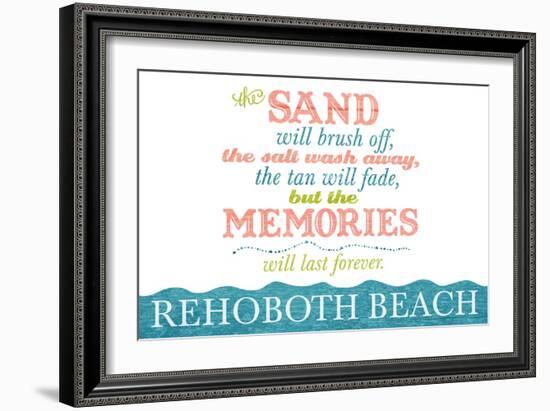 Rehoboth Beach, Delaware - Beach Memories Last Forever-Lantern Press-Framed Art Print