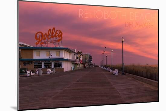 Rehoboth Beach, Delaware - Dolles and Sunset-Lantern Press-Mounted Art Print
