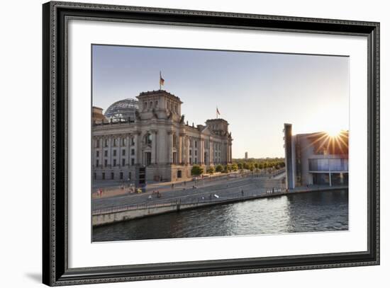 Reichstag at Sundown, Berlin, Germany-Markus Lange-Framed Photographic Print