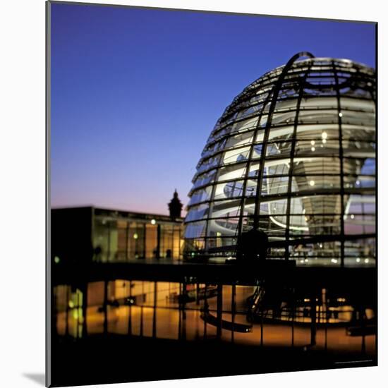 Reichstag Domed Roof, Berlin, Germany-Walter Bibikow-Mounted Photographic Print