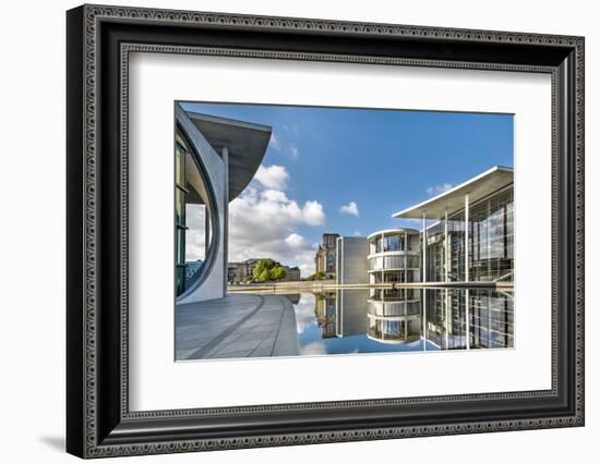 Reichstag, Paul Löbe Haus and River Spree, Berlin, Germany-Sabine Lubenow-Framed Photographic Print
