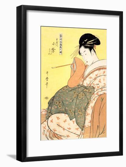 Reigning Beauties: Leisure Time-Kitagawa Utamaro-Framed Art Print