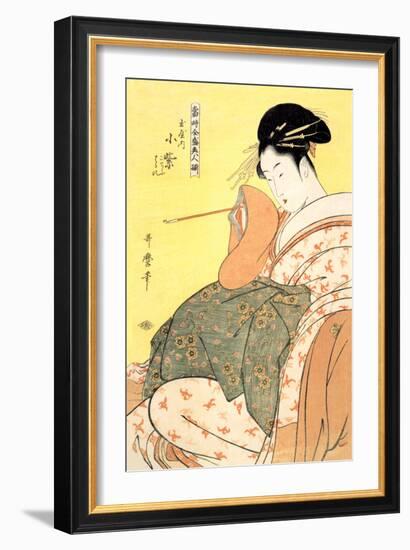 Reigning Beauties: Leisure Time-Kitagawa Utamaro-Framed Art Print