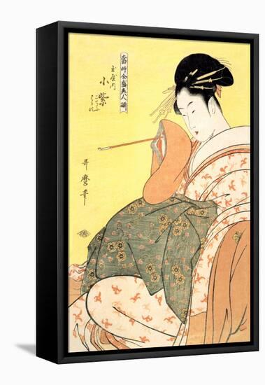 Reigning Beauties: Leisure Time-Kitagawa Utamaro-Framed Stretched Canvas