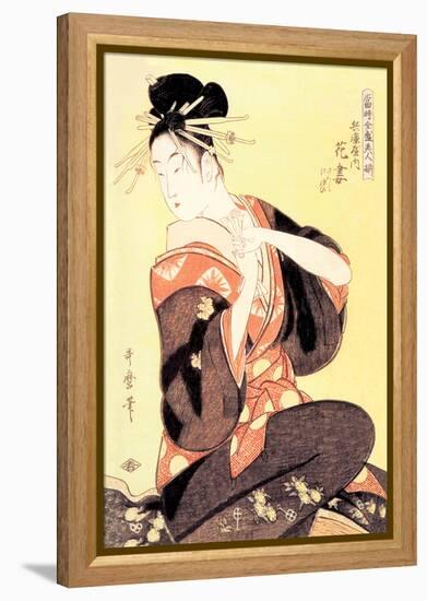 Reigning Beauty: Hanozuma-Kitagawa Utamaro-Framed Stretched Canvas