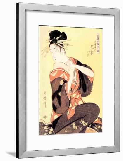 Reigning Beauty: Hanozuma-Kitagawa Utamaro-Framed Art Print