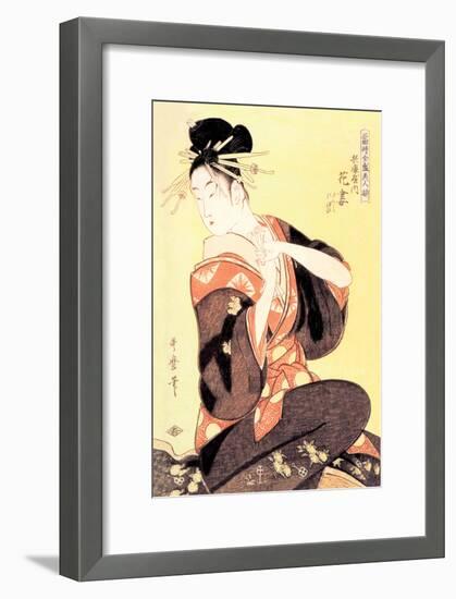 Reigning Beauty: Hanozuma-Kitagawa Utamaro-Framed Art Print