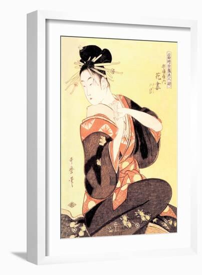 Reigning Beauty: Hanozuma-Kitagawa Utamaro-Framed Art Print