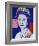 Reigning Queens: Queen Elizabeth II of the United Kingdom, 1985 (blue)-Andy Warhol-Framed Giclee Print