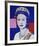 Reigning Queens: Queen Elizabeth II of the United Kingdom, 1985 (blue)-Andy Warhol-Framed Giclee Print