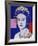 Reigning Queens: Queen Elizabeth II of the United Kingdom, 1985 (blue)-Andy Warhol-Framed Giclee Print