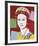 Reigning Queens: Queen Elizabeth II of the United Kingdom, 1985 (dark outline)-Andy Warhol-Framed Art Print