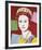 Reigning Queens: Queen Elizabeth II of the United Kingdom, 1985 (dark outline)-Andy Warhol-Framed Art Print