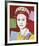 Reigning Queens: Queen Elizabeth II of the United Kingdom, c.1985 (Dark Outline)-Andy Warhol-Framed Giclee Print