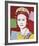 Reigning Queens: Queen Elizabeth II of the United Kingdom, c.1985 (Dark Outline)-Andy Warhol-Framed Giclee Print