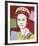 Reigning Queens: Queen Elizabeth II of the United Kingdom, c.1985 (Dark Outline)-Andy Warhol-Framed Giclee Print