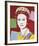 Reigning Queens: Queen Elizabeth II of the United Kingdom, c.1985 (Dark Outline)-Andy Warhol-Framed Giclee Print