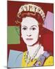 Reigning Queens: Queen Elizabeth II of the United Kingdom, c.1985 (Dark Outline)-Andy Warhol-Mounted Giclee Print