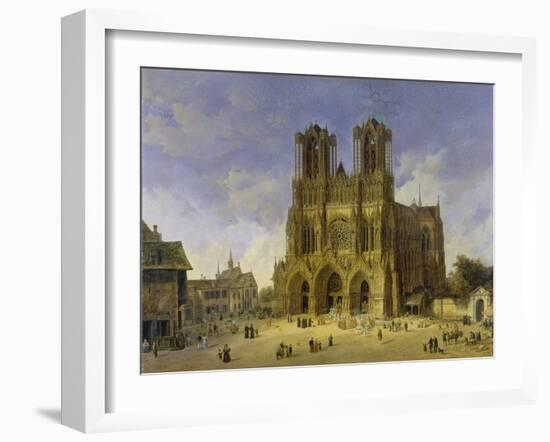 Reims Cathedral, 1833-Domenico Quaglio-Framed Giclee Print