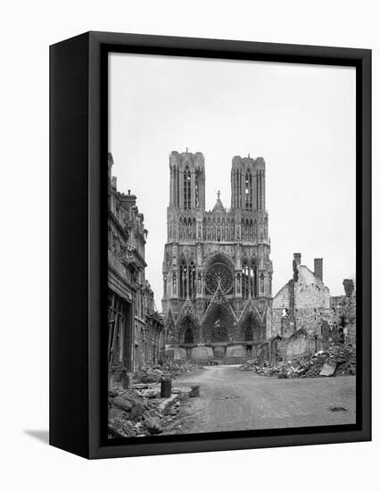 Reims Cathedral after the German Retreat, 1918-Jacques Moreau-Framed Premier Image Canvas