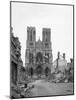 Reims Cathedral after the German Retreat, 1918-Jacques Moreau-Mounted Giclee Print