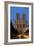 Reims Cathedral at dusk in Champagne France-Charles Bowman-Framed Photographic Print