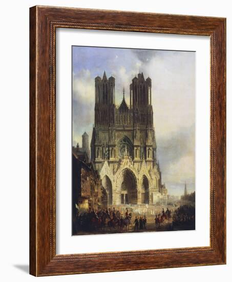 Reims Cathedral, Painting by David Roberts (1796-1864)-David Roberts-Framed Giclee Print