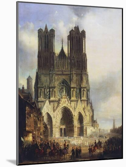 Reims Cathedral, Painting by David Roberts (1796-1864)-David Roberts-Mounted Giclee Print