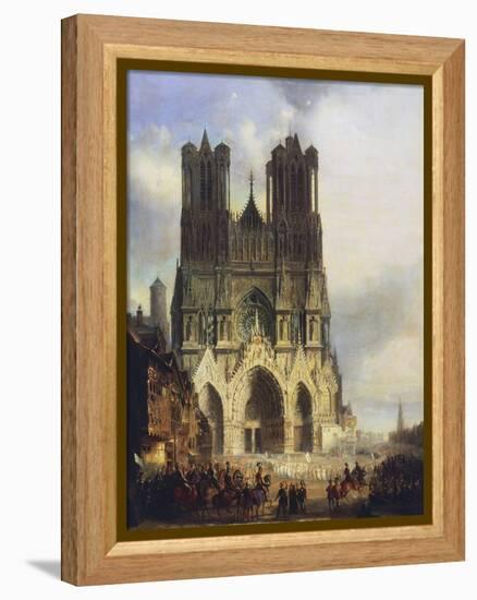 Reims Cathedral, Painting by David Roberts (1796-1864)-David Roberts-Framed Premier Image Canvas