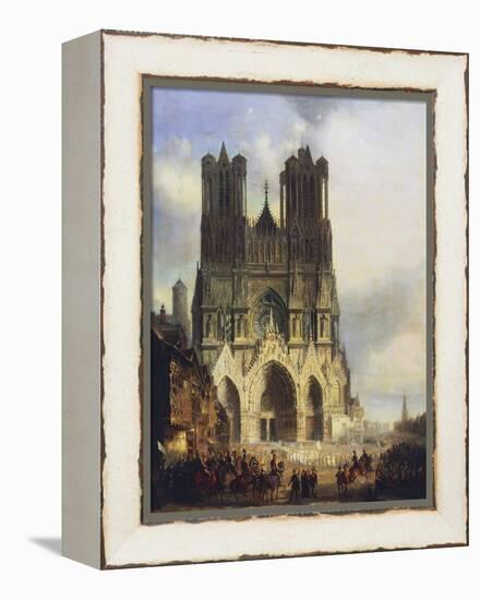 Reims Cathedral, Painting by David Roberts (1796-1864)-David Roberts-Framed Premier Image Canvas