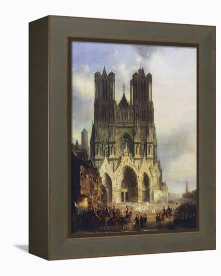 Reims Cathedral, Painting by David Roberts (1796-1864)-David Roberts-Framed Premier Image Canvas