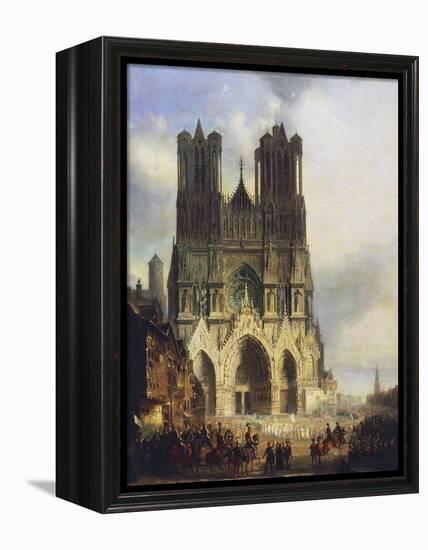 Reims Cathedral, Painting by David Roberts (1796-1864)-David Roberts-Framed Premier Image Canvas