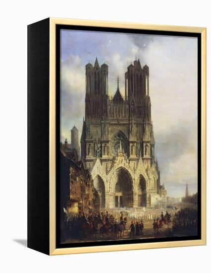 Reims Cathedral, Painting by David Roberts (1796-1864)-David Roberts-Framed Premier Image Canvas