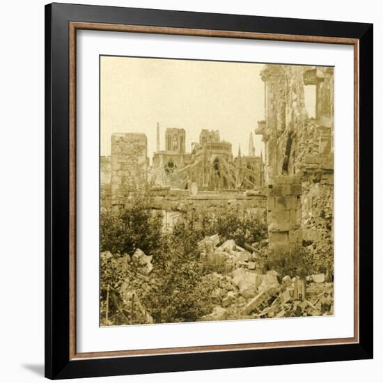 Reims Cathedral, Reims, northern France, c1914-c1918-Unknown-Framed Photographic Print