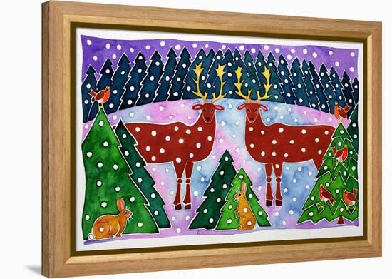 Reindeer and Rabbits-Cathy Baxter-Framed Premier Image Canvas