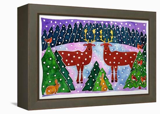 Reindeer and Rabbits-Cathy Baxter-Framed Premier Image Canvas