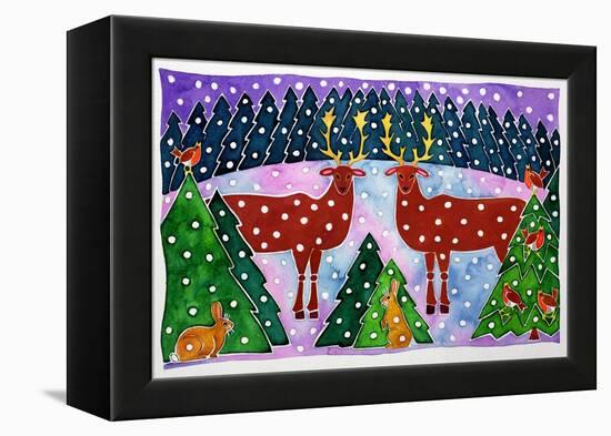 Reindeer and Rabbits-Cathy Baxter-Framed Premier Image Canvas