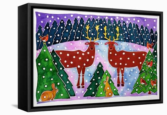 Reindeer and Rabbits-Cathy Baxter-Framed Premier Image Canvas