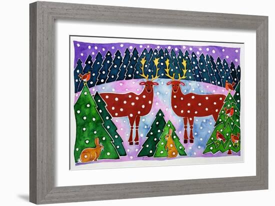 Reindeer and Rabbits-Cathy Baxter-Framed Giclee Print