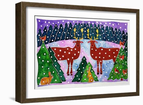 Reindeer and Rabbits-Cathy Baxter-Framed Giclee Print