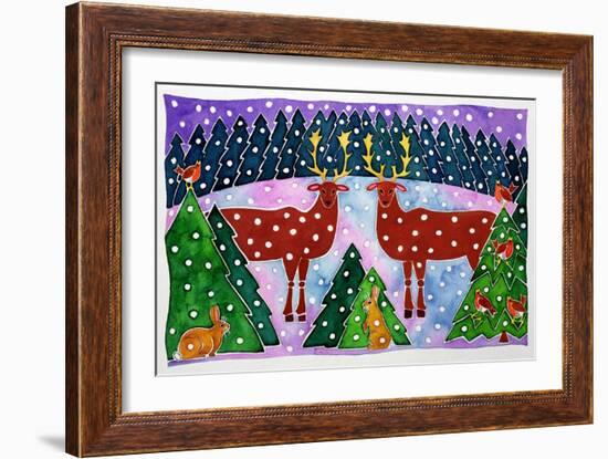 Reindeer and Rabbits-Cathy Baxter-Framed Giclee Print