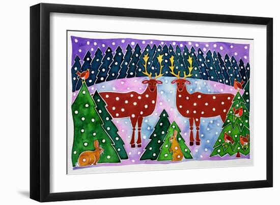 Reindeer and Rabbits-Cathy Baxter-Framed Giclee Print