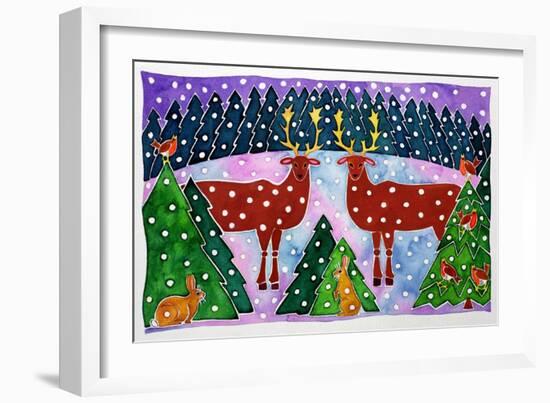 Reindeer and Rabbits-Cathy Baxter-Framed Giclee Print