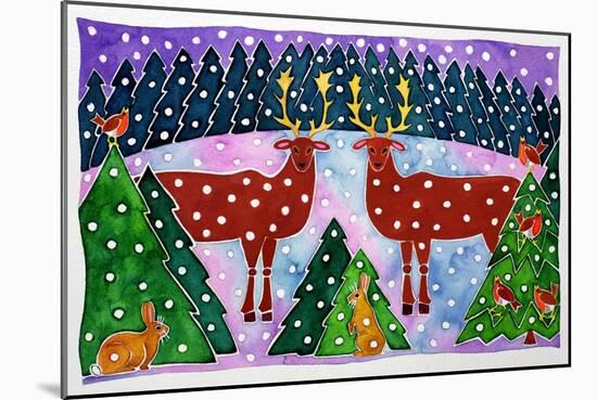 Reindeer and Rabbits-Cathy Baxter-Mounted Giclee Print