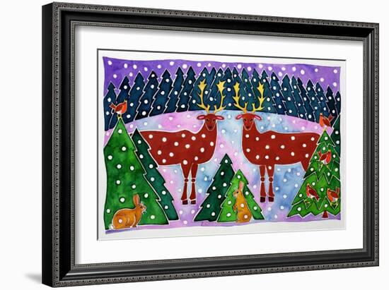 Reindeer and Rabbits-Cathy Baxter-Framed Giclee Print